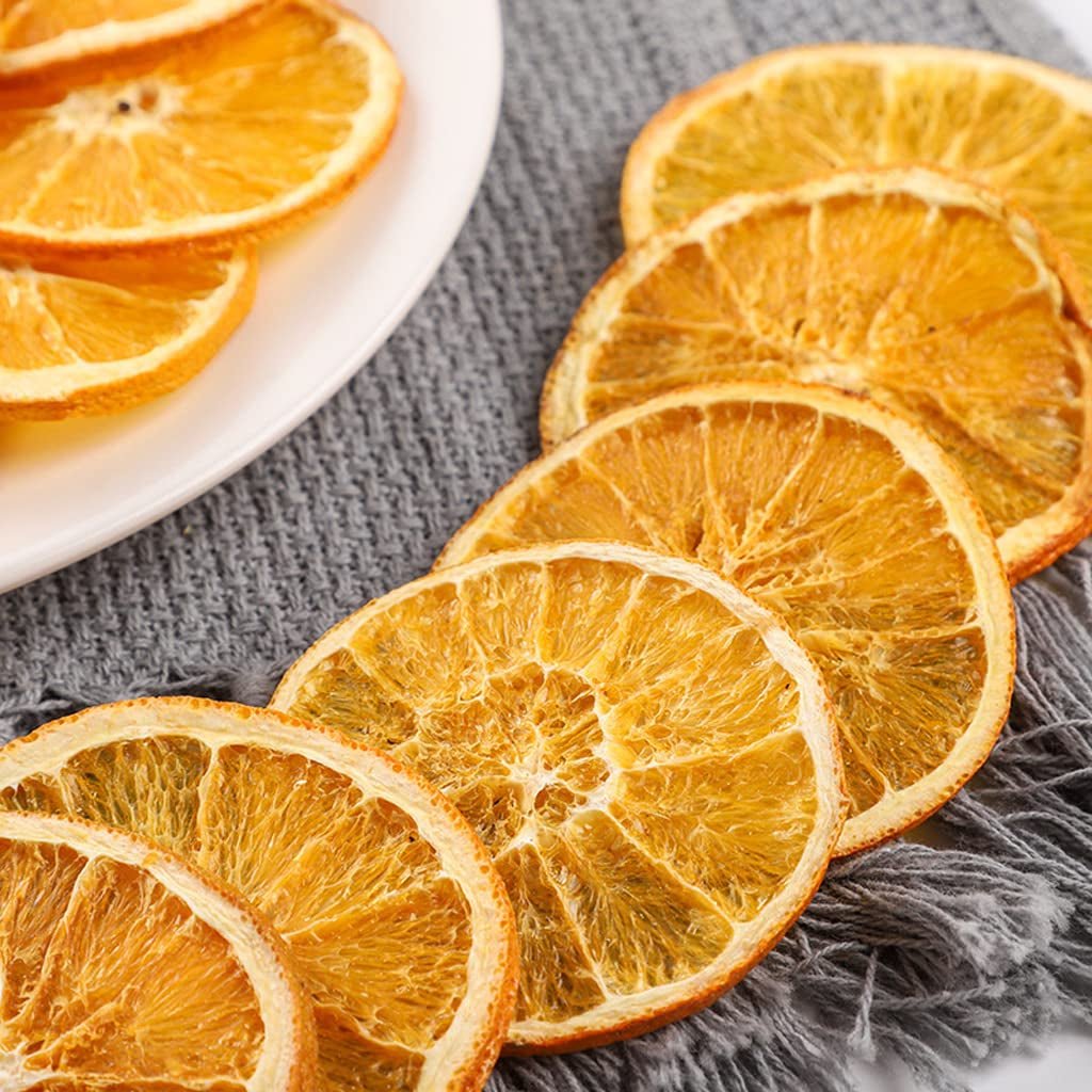 Gedroogde sinaasappelschijfjes, 250g Natuurlijke sinaasappelschijfjes Gedroogde decoraties, gedroogde sinaasappelschijfjes voor kerstversiering, adventskrans, zeep, fruitschijfjes Gedroogde producten Naty Shop