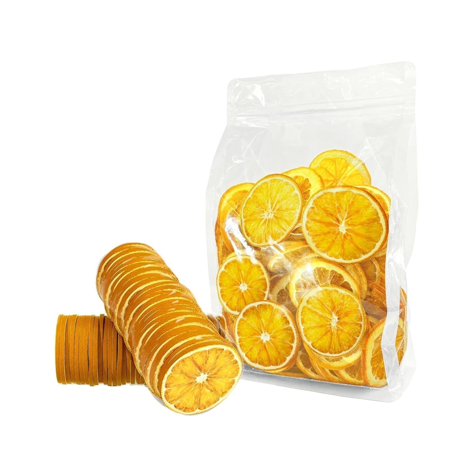 Gedroogde sinaasappelschijfjes, 250g Natuurlijke sinaasappelschijfjes Gedroogde decoraties, gedroogde sinaasappelschijfjes voor kerstversiering, adventskrans, zeep, fruitschijfjes Gedroogde producten Naty Shop 100 gram