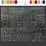 3D Nagelsticker Aurora 30 Blatt Gold Nail Art Sticker Selbstklebend Nagelaufkleber Holografisches Stern Herz Decoratie Nageldesign Zubehör