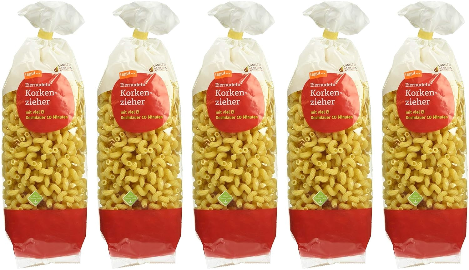 tegut... Eiernoedels Kurkentrekker, 5 stuks (5 x 500 g)