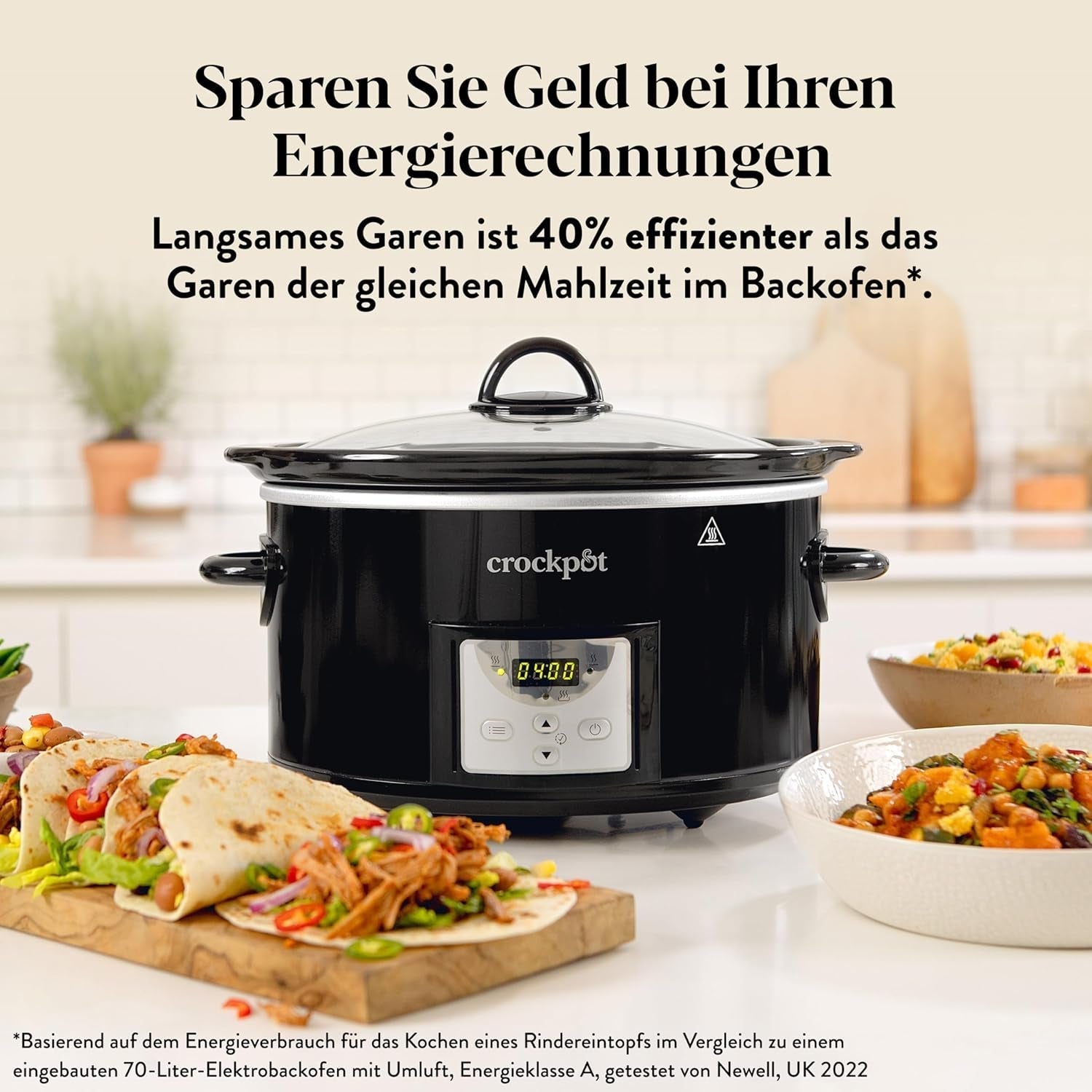 Crockpot digitale slowcooker, 3,5 L (3 tot 4 personen), CSC113X Slowcooker Naty Shop