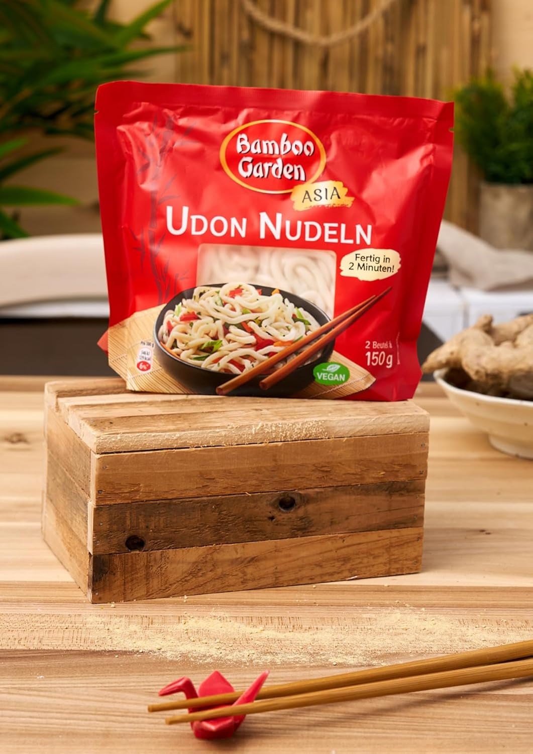 Udon-noedels van Bamboo Garden, voorgekookt, 300g