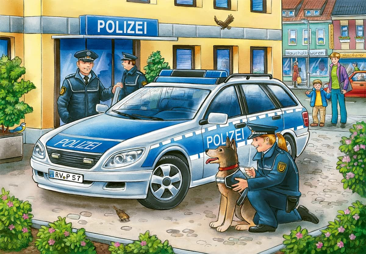 Ravensburger Puzzel voor kinderen - 07574 Politie en brandweer - Puzzel voor kinderen vanaf 3 jaar, met 2X12 stukjes Puzzel Naty Shop