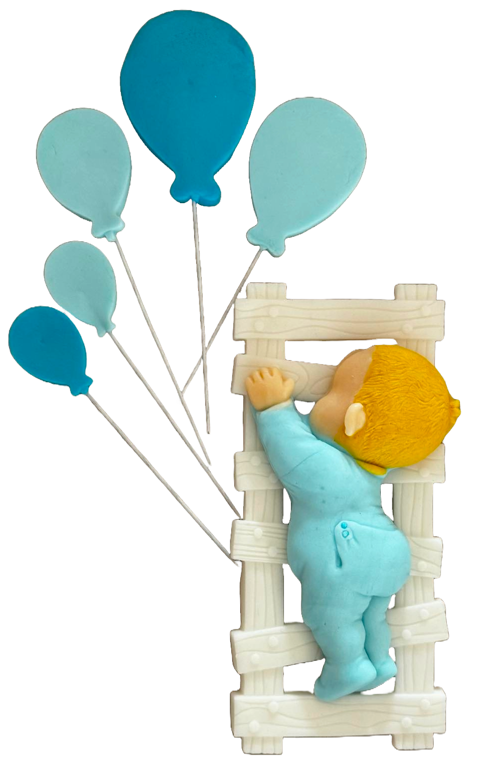Set van 6 eetbare suikerdecoraties, Fericire Sugar Paste Decorations Naty Shop