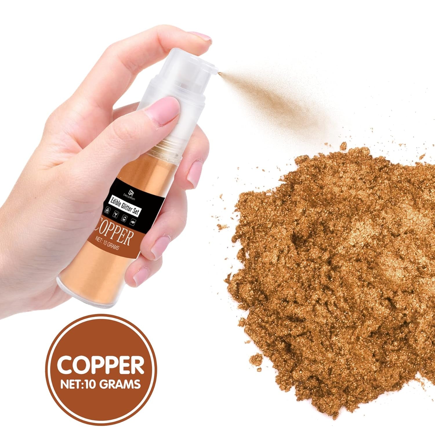 DecoRom, eetbare glitters, poeder, 10 gram Glitter Naty Shop