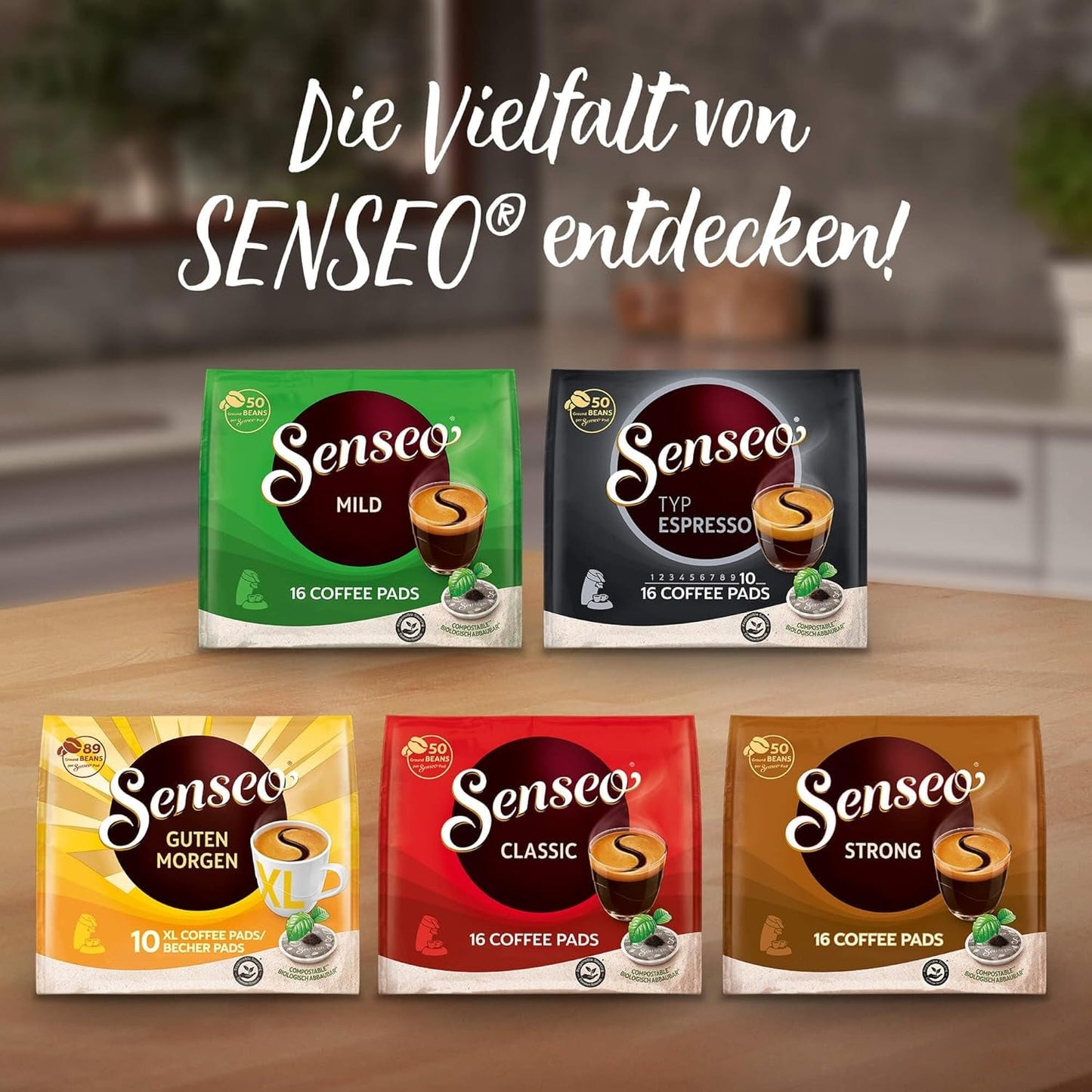 Senseo Pads Premium Selectie, 5 x 16 Getränke, 80 Kaffeepads
