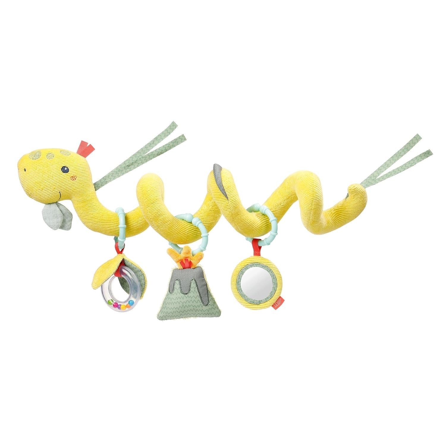 Fehn Activity Spiral Dino - duw- en trekkinderwagenspeelgoed - babydinosaurus speelgoed voor bed, speelhoek, kinderwagen en autostoel - motorisch speelgoed voor baby's en peuters vanaf 0+ maanden Bebe Naty Shop Dino Toys