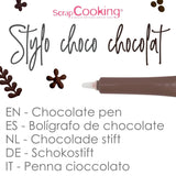 Scrapcooking - Bruine chocoladepen - Chocolade schrijfsuiker 25 g - Eetbare decoratieve suikerpen - Schrijven en tekenen - Etikettering van fondant, glazuur, cakes - 6801