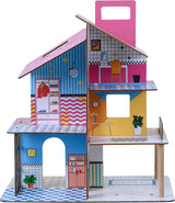 Olivia's Little World 360 houten poppenhuis voor kinderen, 3,5" poppen en 12 accessoires, veelkleurig TD-13260C