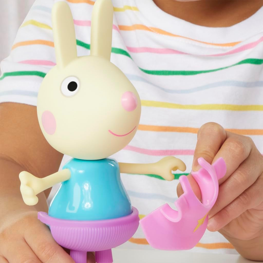 Peppa Pig Luisa Spoon - Leuk aankleedfiguur, meisjespop van 15 cm met verkleedaccessoires en kleding, interactieve speelgoedset voor peuters vanaf 3 jaar