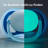 Philips AVENT Set van 4 Ultra Air lichtgewicht en ademende fopspenen: 2 glow-in-the-dark-fopspenen en 2 fopspenen voor overdag, 18 maanden+ (model SCF349/43)