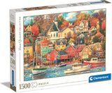 Clementoni - 31685 Collectiepuzzel - Good Times Harbor - Puzzel 1500 stukjes vanaf 14 jaar oud, puzzel met verborgen voorwerpen voor volwassenen, behendigheidsspel voor het hele gezin, medium Puzzel Naty Shop Standaard titel