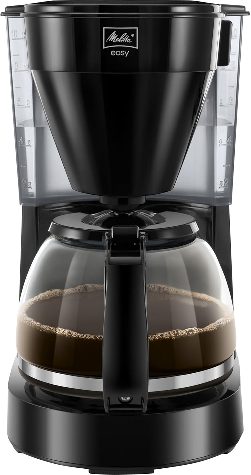 Melitta Easy – Espressomachine met filter en glazen karaf, voor maximaal 10 koppen koffie, zwart