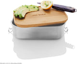 Tatonka roestvrijstalen lunchbox I Bamboe lunchbox (800ml / 1000ml) - Broodtrommel met bamboe deksel en klapdeksel - onbreekbaar, niet giftig, vaatwasmachinebestendig, plasticvrij en BPA-vrij Voedselbewaardozen Naty Shop
