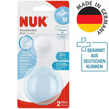 NUK Stillhütchen | Brusthütchen Zum Stillen | Schützt Vor Wünden Brustwarzen | Dünnes Silikon | Grote M (20 mm) | Inclusief Schutzdose | 2 Stück Accessoires voor babyvoeding en borstvoeding Naty Shop