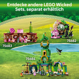 LEGO Wicked Welcome to Emerald City torenspeelgoed, minipoppen van Glinda en Elphaba, cadeau voor filmfans en meisjes en jongens vanaf 9 jaar die van poppenhuizen houden 75684 Bouwsets Besuche in LEGO-Store