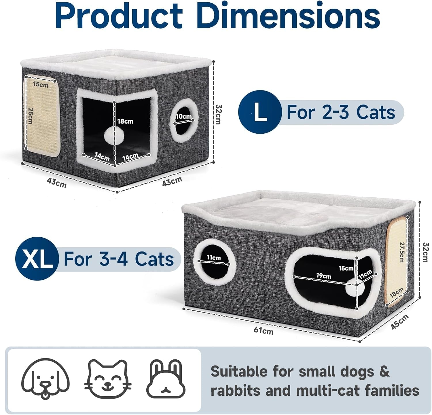 Dekens en meubels, Huisdieren, Grotten & Huizen, Katten, Kattenbedden, Katten - bedden, matrassen
