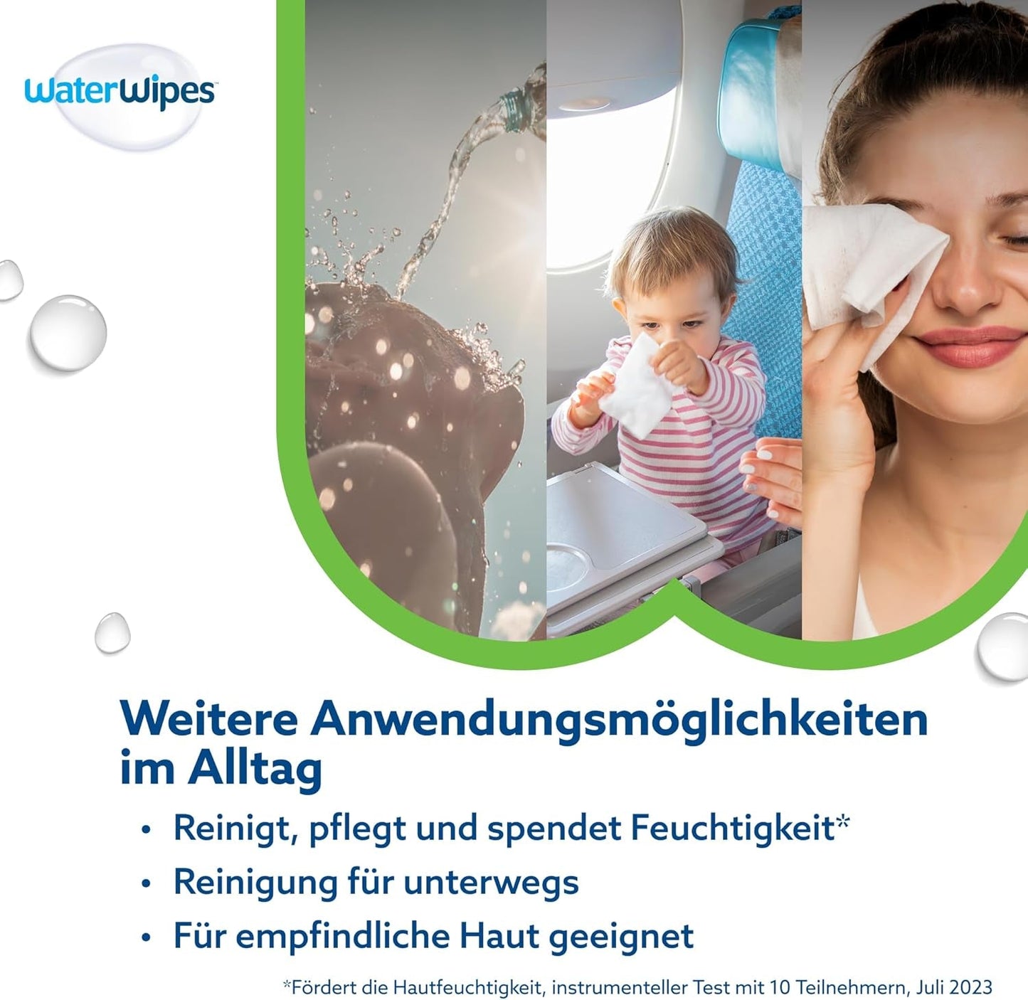 WaterWipes Sensitive+ Hydrating Boost Vochtige doekjes, Hydraterende doekjes, 360 stuks (6 stuks), 3 in 1 Schoon, Verzorgend, Hydrateren, 99% Aloë Vera Water, Ongeparfumeerde babydoekjes