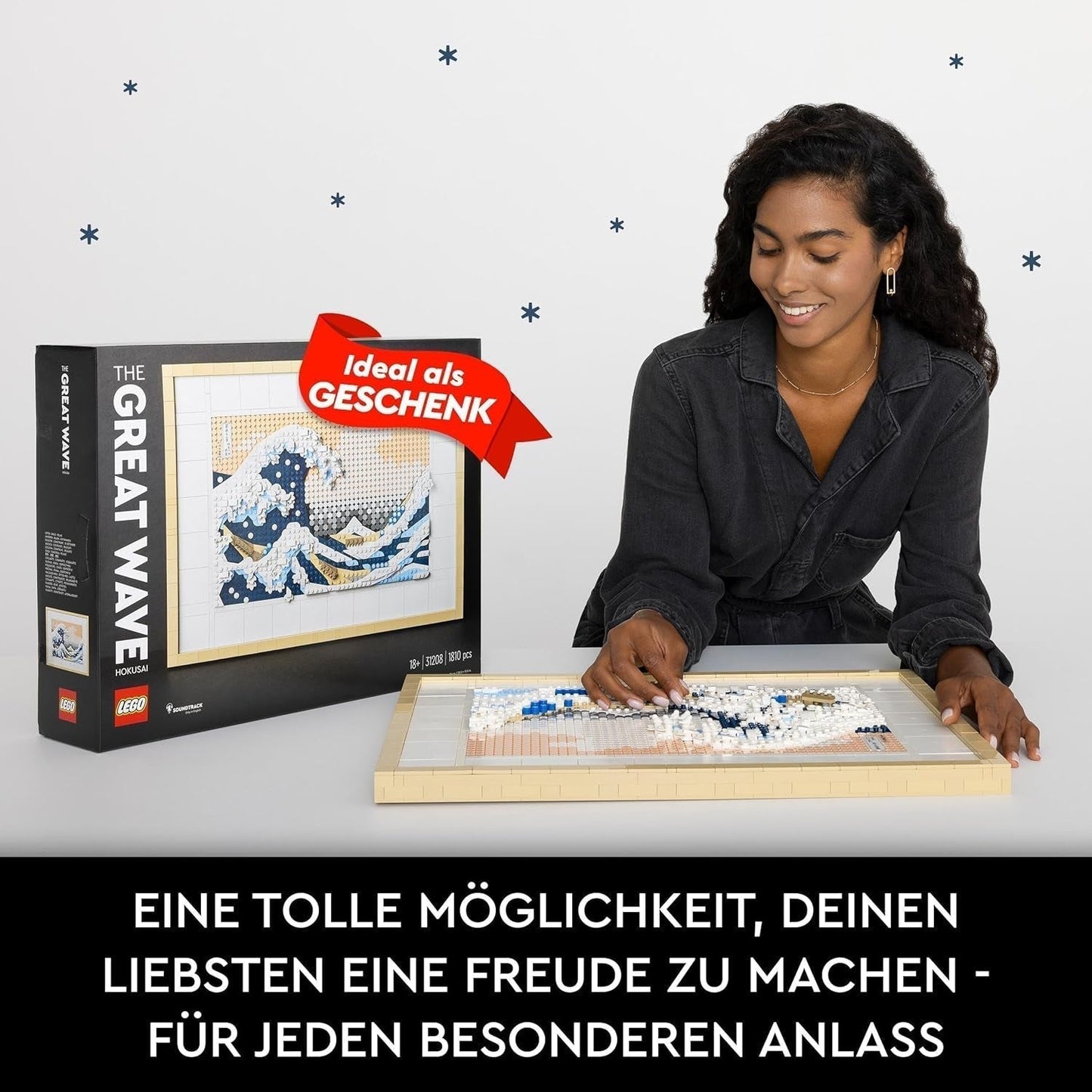 LEGO 31208 Art Hokusai - The Great Wave 3D Japanse wanddecoraties Knutselset Ingelijst oceaancanvas Hobby's voor volwassenen DHI Thuiskantoordecoraties Bouwsets Bestel in LEGO-Store
