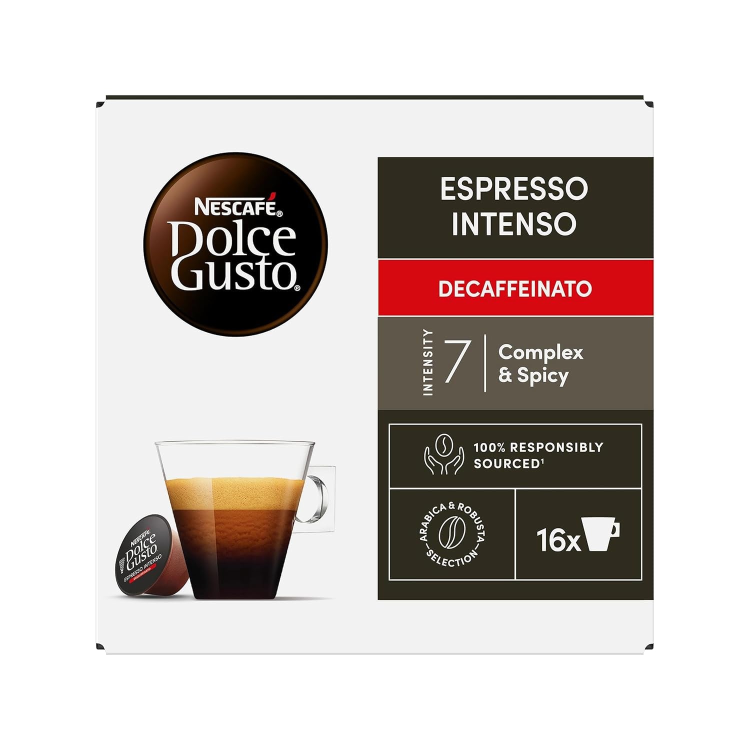 Nescafé Dolce Gusto Café Dolce Gusto Espresso Intenso Besch. | Nestle Pack 3 Kisten Mit 18 Kapseln,Die Jewells 16 Einheit (3er-pakket)