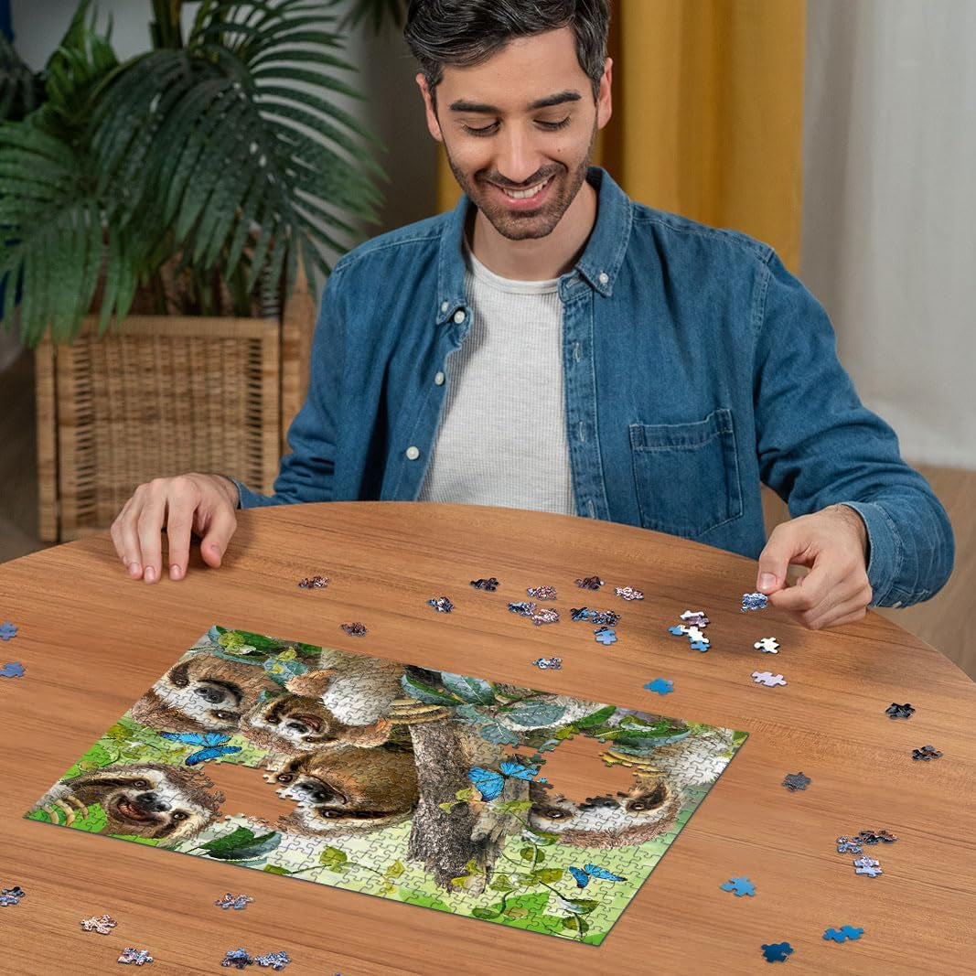 Ravensburger Puzzel 12000203 - Luiaard Selfie - legpuzzel 500 stukjes voor volwassenen en kinderen vanaf 10 jaar, puzzel met dierenmotief Puzzel Naty Shop