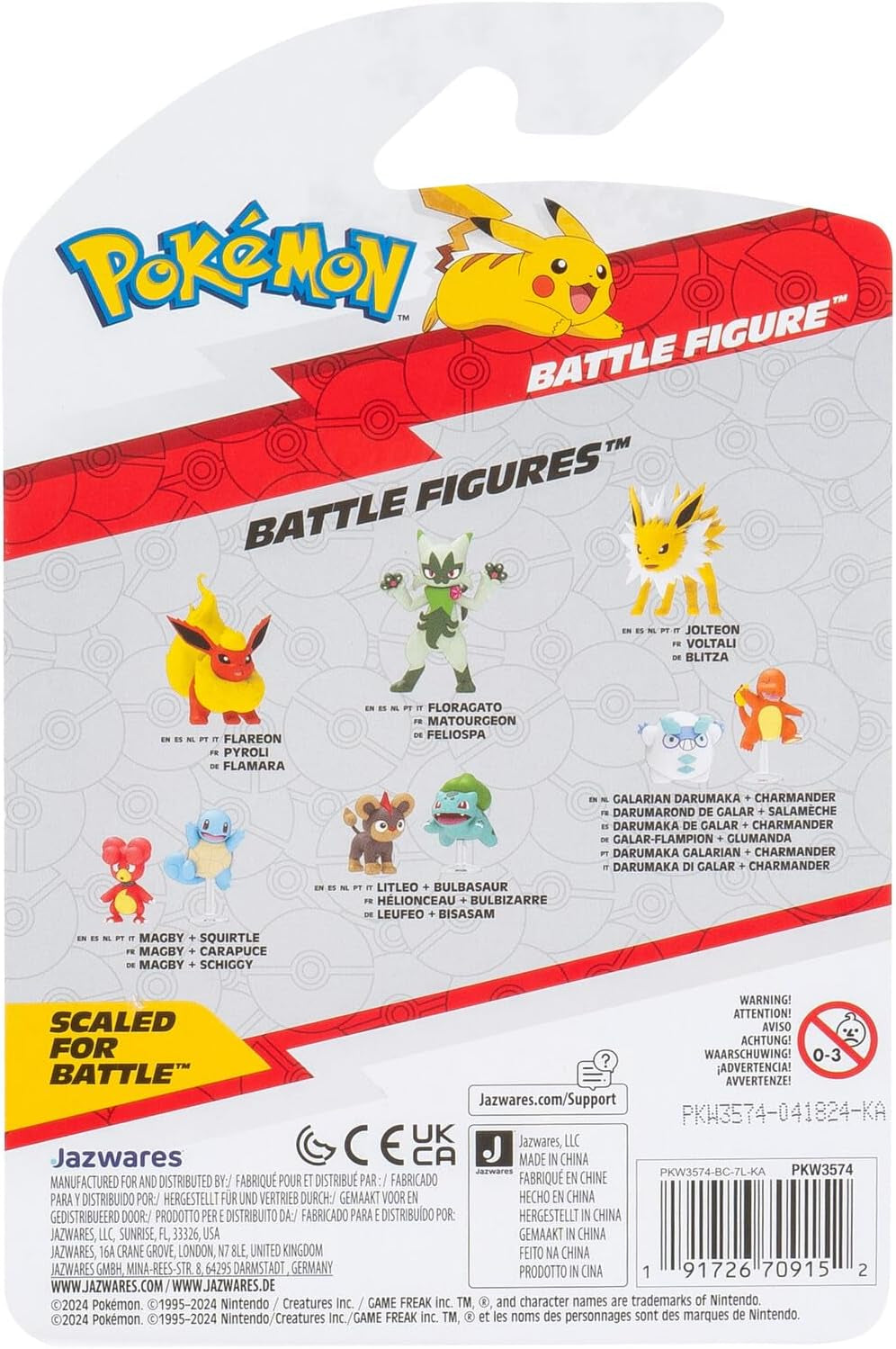 Pokémon PKW3574 - Battle Figure Pack - Blitza, officieel gedetailleerd figuur, 7,5 cm actiefiguren Naty Shop
