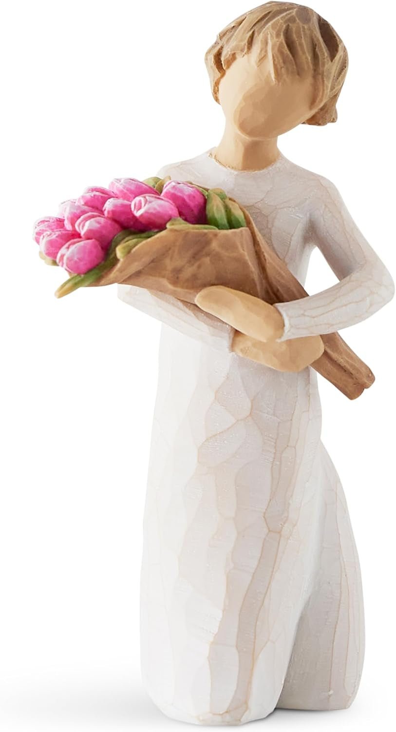 Beeldje met heldere hoop Beeldjes en sculpturen Naty Shop Roze