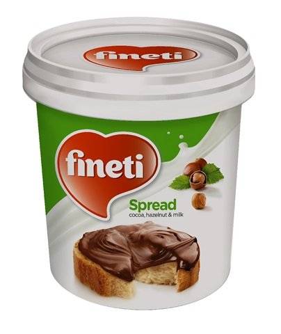 Fineti, Crème met cacao, hazelnoten en melk 200g Glazuren en Decor Naty Shop 1 Kilogram