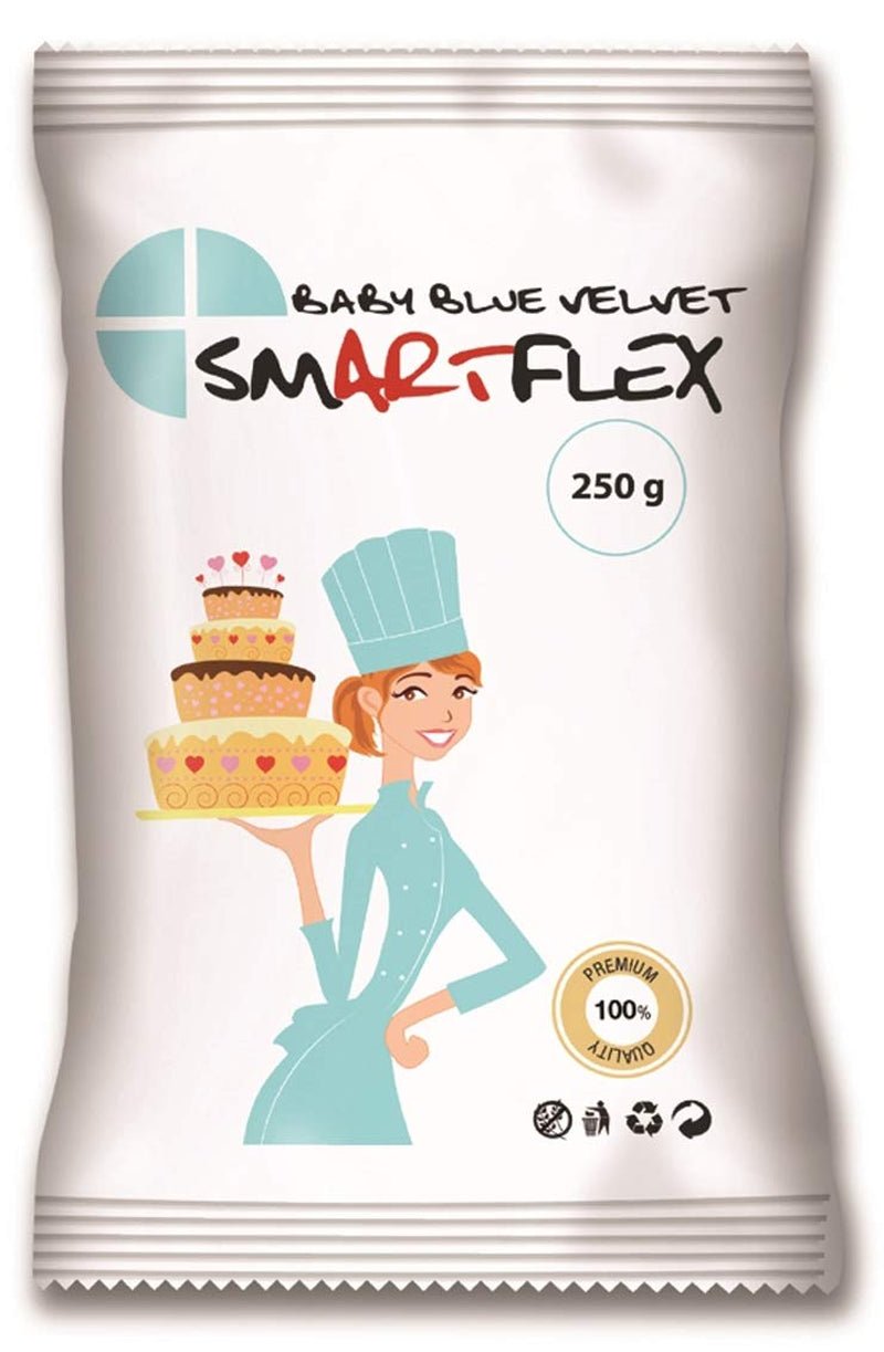 Baby Blue Velvet fondant, 250 g Naty Shop Standaardtitel suikerpasta
