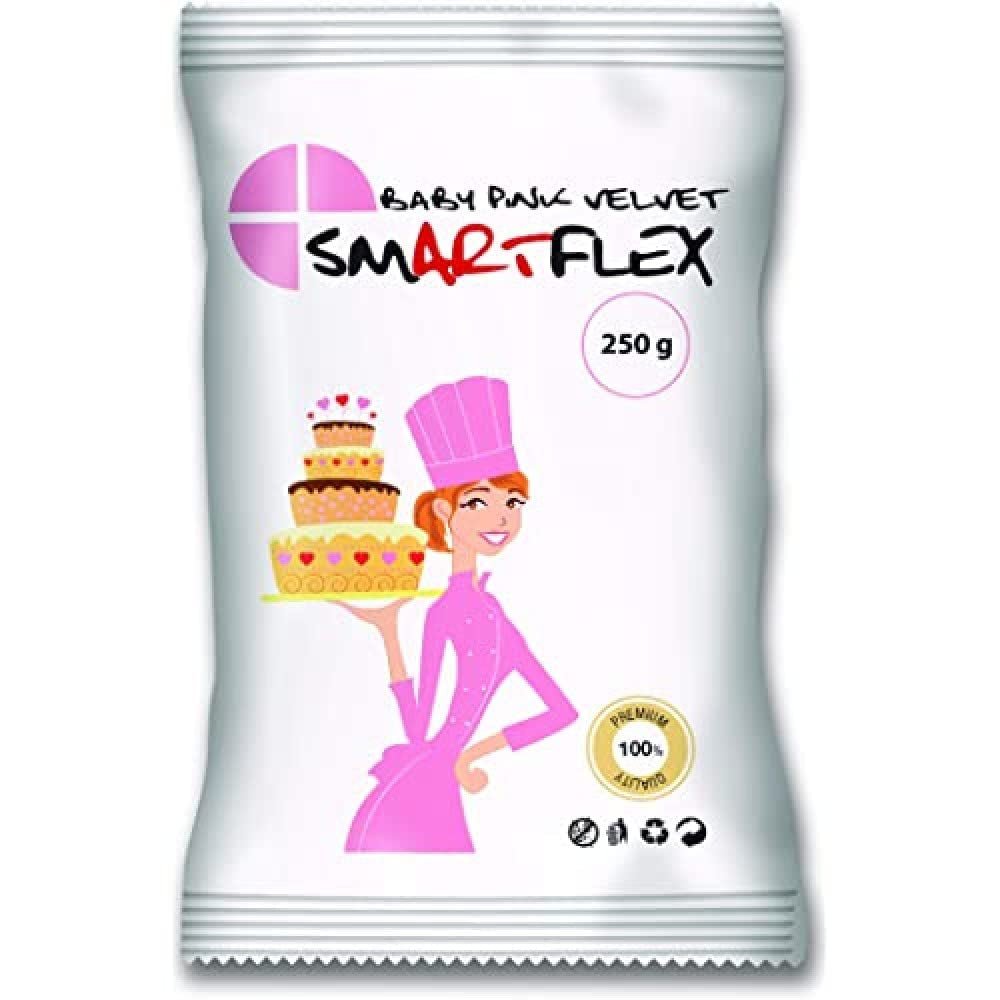 Fondant Baby Roze Fluweel, 250 g Naty Shop Standaardtitel suikerpasta