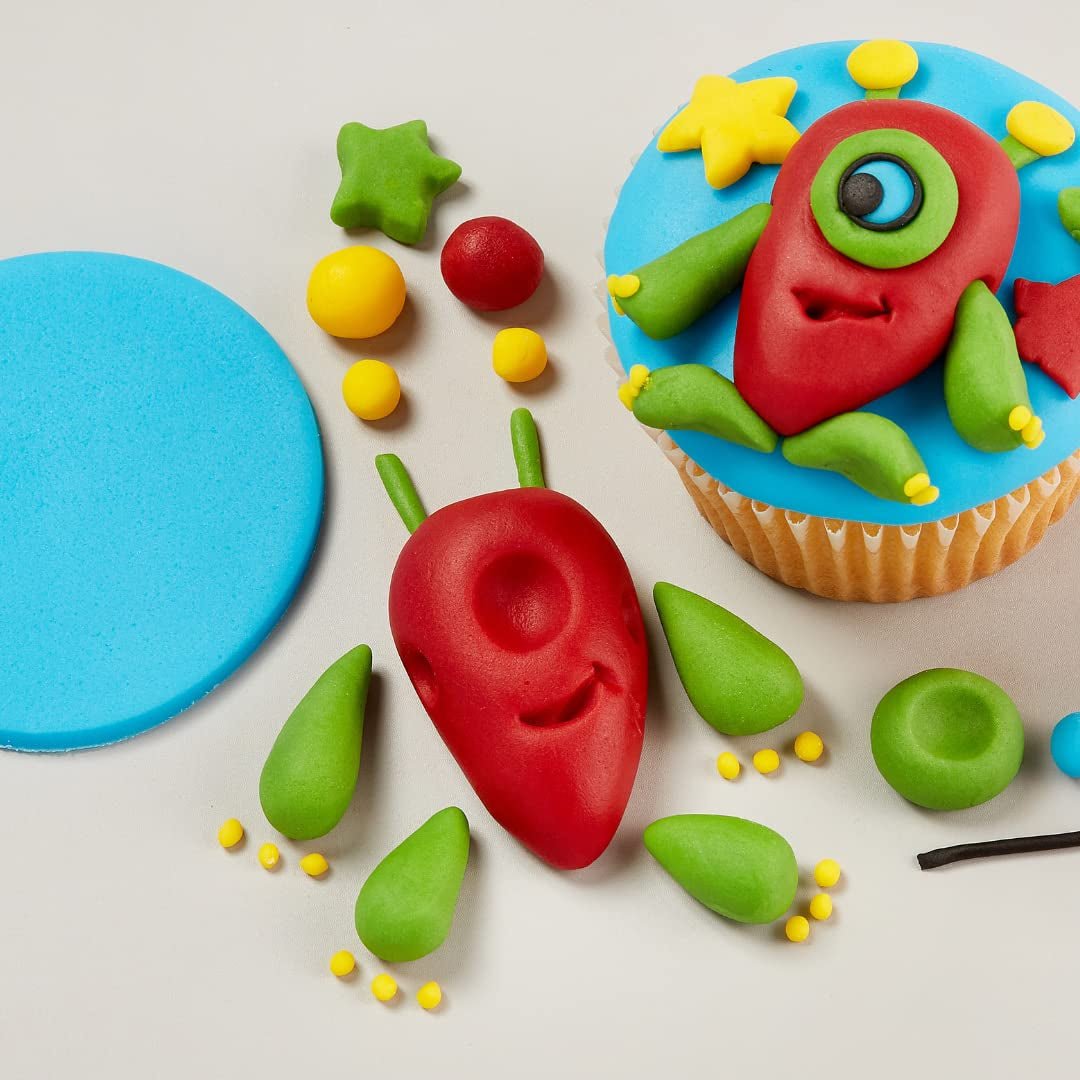 Fondant Poppy Red 250g - Kant en klaar, perfect voor het glazuren en decoreren van taarten, cupcakes en koekjes - Poppy rood - 250g Suikerpasta Naty Shop
