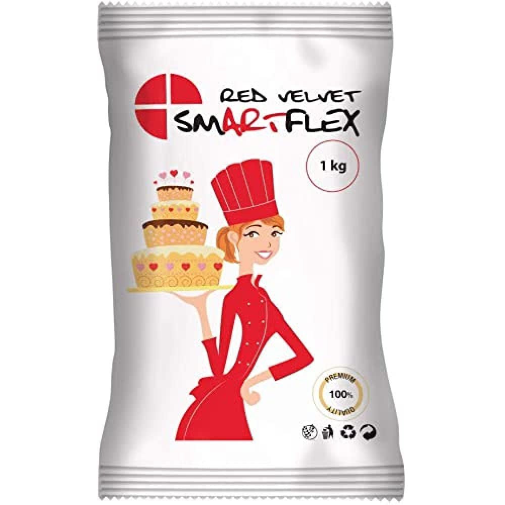 Red Velvet fondant, 1 kg Naty Shop Standaardtitel suikerpasta