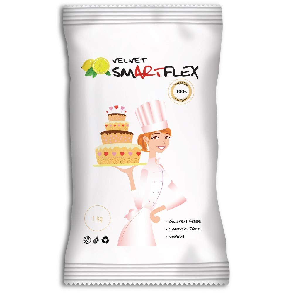 White Velvet fondant met citroensmaak, 250g Naty Shop Standaardtitel suikerpasta