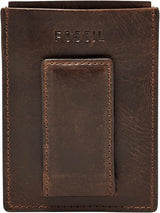 Fossil Derrick lederen herenportemonnee met RFID-blokkering en magnetische kaarthouder Walletderrick portemonnee Herenportemonnee Naty Shop