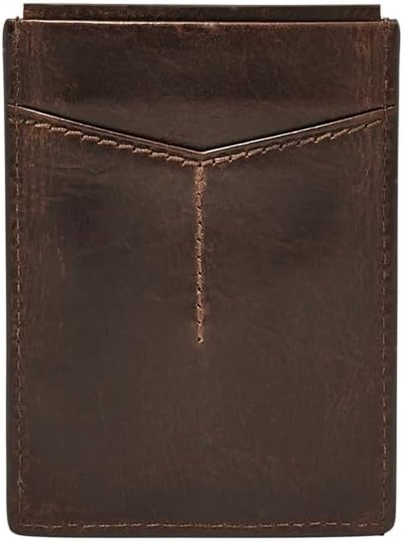 Fossil Derrick lederen herenportemonnee met RFID-blokkering en magnetische kaarthouder Walletderrick portemonnee Herenportemonnee Naty Shop