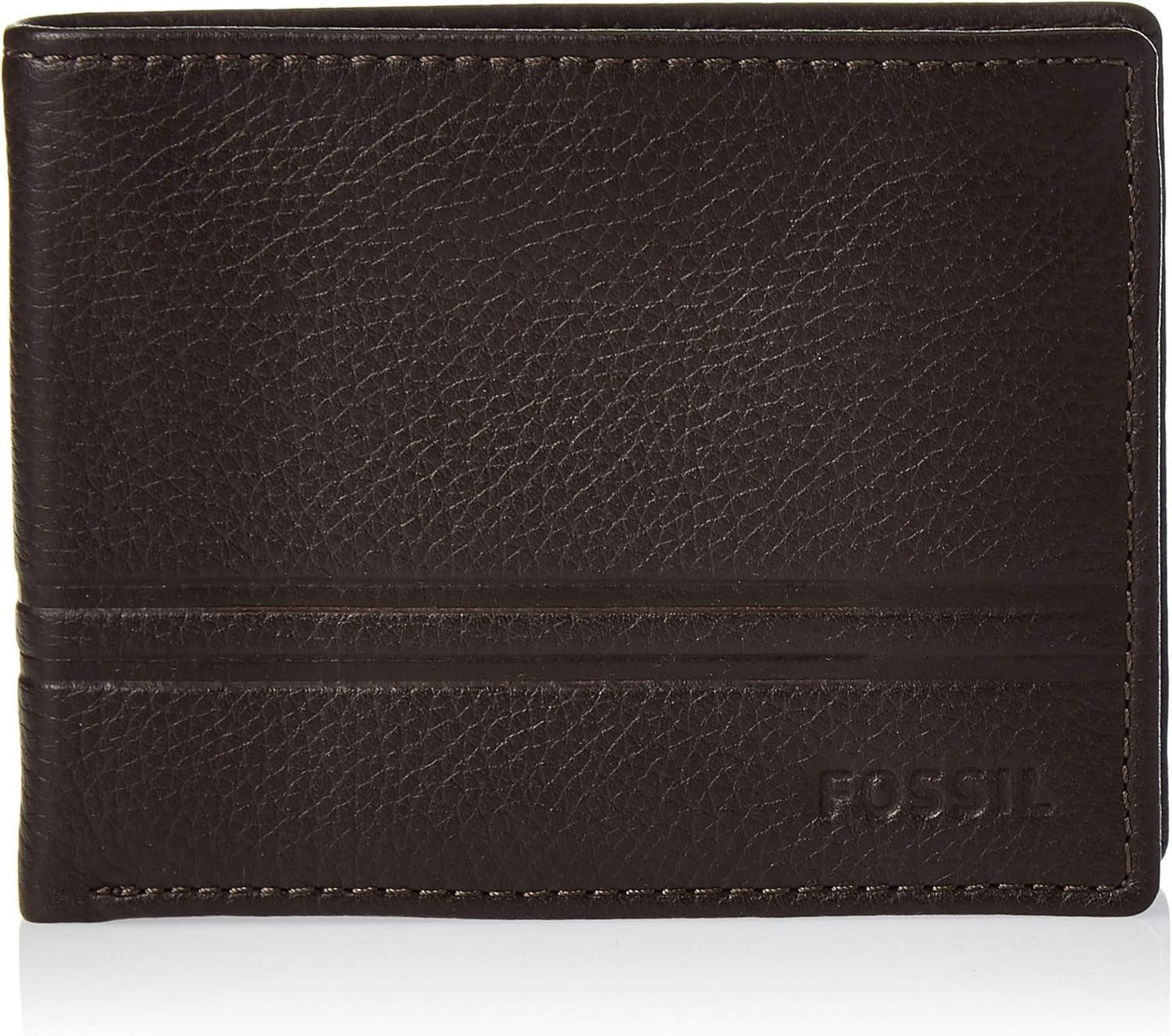 Fossil Heren Wilder Flip Id Bifold Reisaccessoires Bi-Fold Portemonnee Portemonnee Heren Naty Shop Wild Donkerbruin One Size Fits All