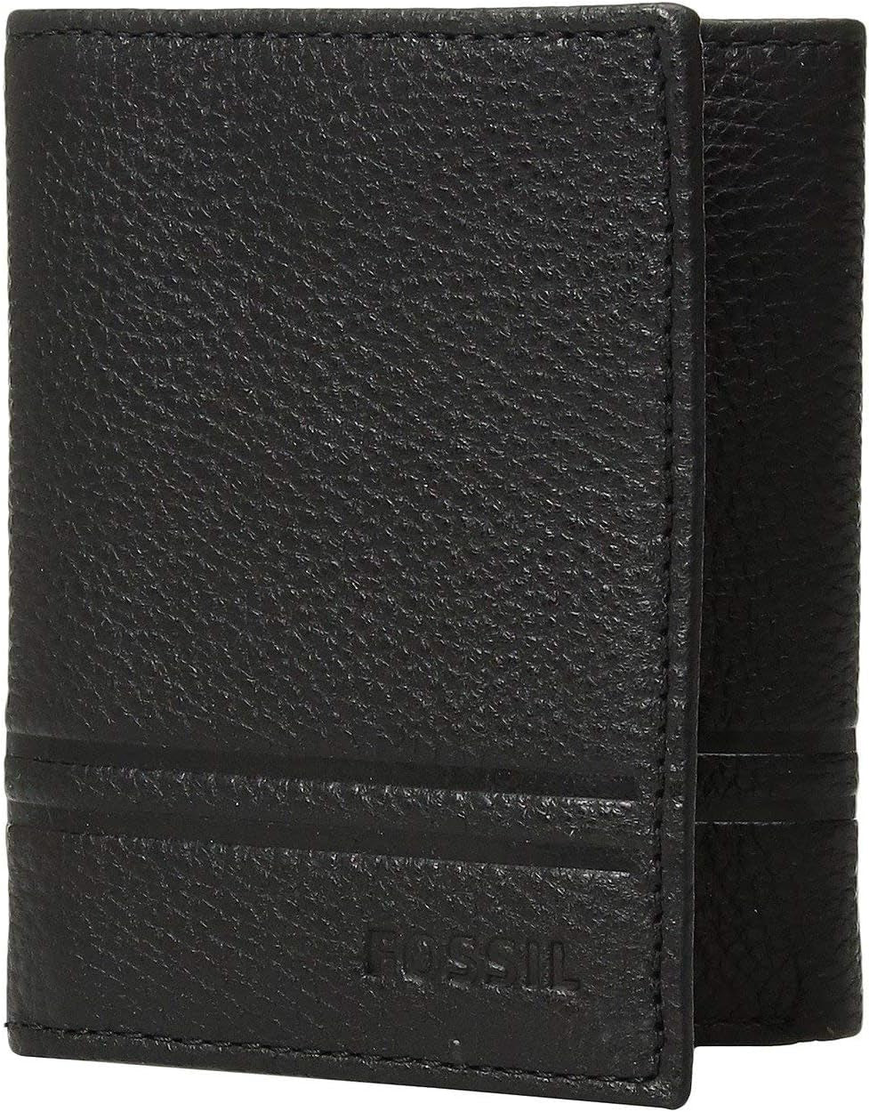 Fossil Heren Wilder Trifold Reisaccessoires Tri-fold Portemonnee Portemonnee Heren Naty Shop Zwart Wild One Size Fits All
