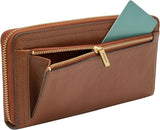 Fossil horloge Logan RFID Zip Around Clutch portemonnee 19,7 cm L x 1,9 cm B x 10,2 cm H Damestassen Naty Shop