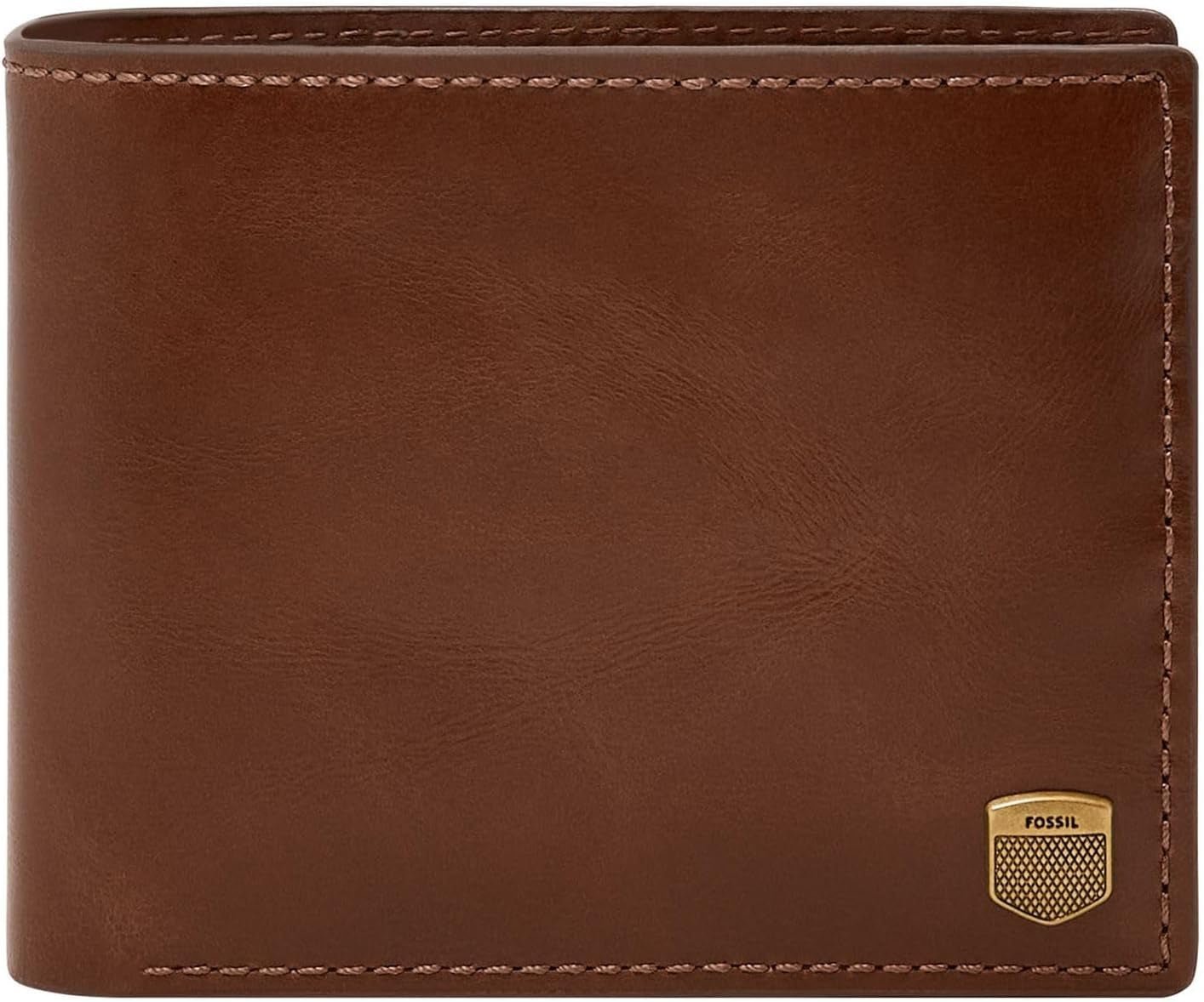 Fossil Hayes Card Case Bifold-portemonnee voor heren, heren Naty Shop Caramel Brown