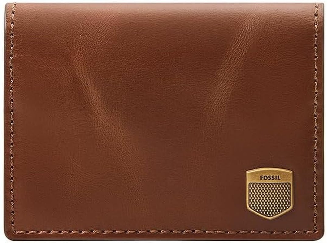 Fossil Hayes Card Case Bifold-portemonnee heren Naty Shop lichtbruin