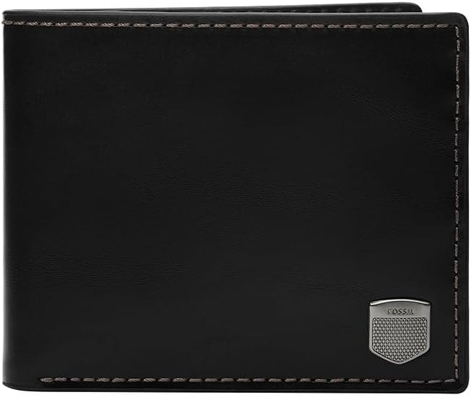 Fossil Hayes Card Case Bifold-portemonnee voor heren, heren Naty Shop zwarte inkt