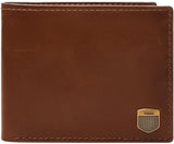 Fossil Hayes Card Case Bifold-portemonnee voor heren, heren Naty Shop Peanut Brown