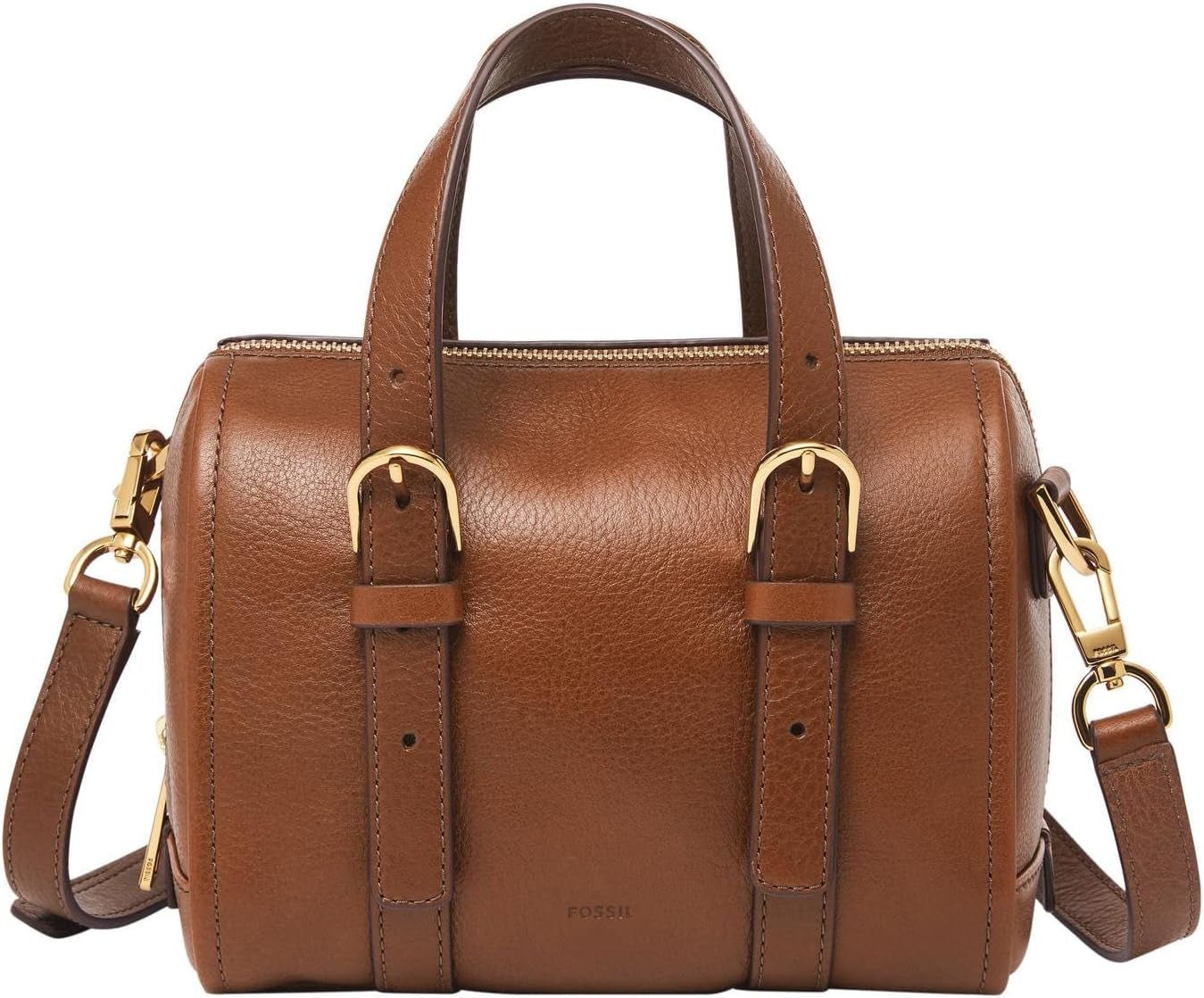 Fossil Carlie Leather Mini Satchel Purse Dameshandtas Dames Naty Shop Bruin