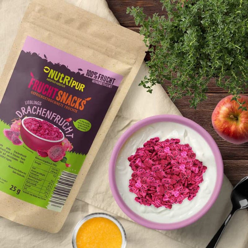 Gevriesdroogd drakenfruit: 100g gedroogd drakenfruit - 100% fruit, volle smaak - gevriesdroogd fruit, geen toegevoegde suikers Gedroogde producten Mijn winkel