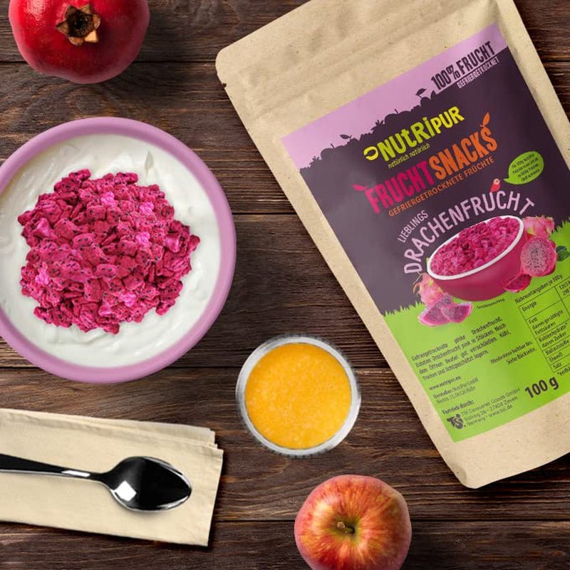 Gevriesdroogd drakenfruit: 100g gedroogd drakenfruit - 100% fruit, volle smaak - gevriesdroogd fruit, geen toegevoegde suikers Gedroogde producten Mijn winkel