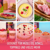 Gevriesdroogd fruit: 100g gevriesdroogde frambozen voor smoothie bowls, muesli, paptoppings - gevriesdroogde bessen zonder toegevoegde suiker - gevriesdroogde bessen - fruit van NutriPur Gedehydrateerde producten Naty Shop