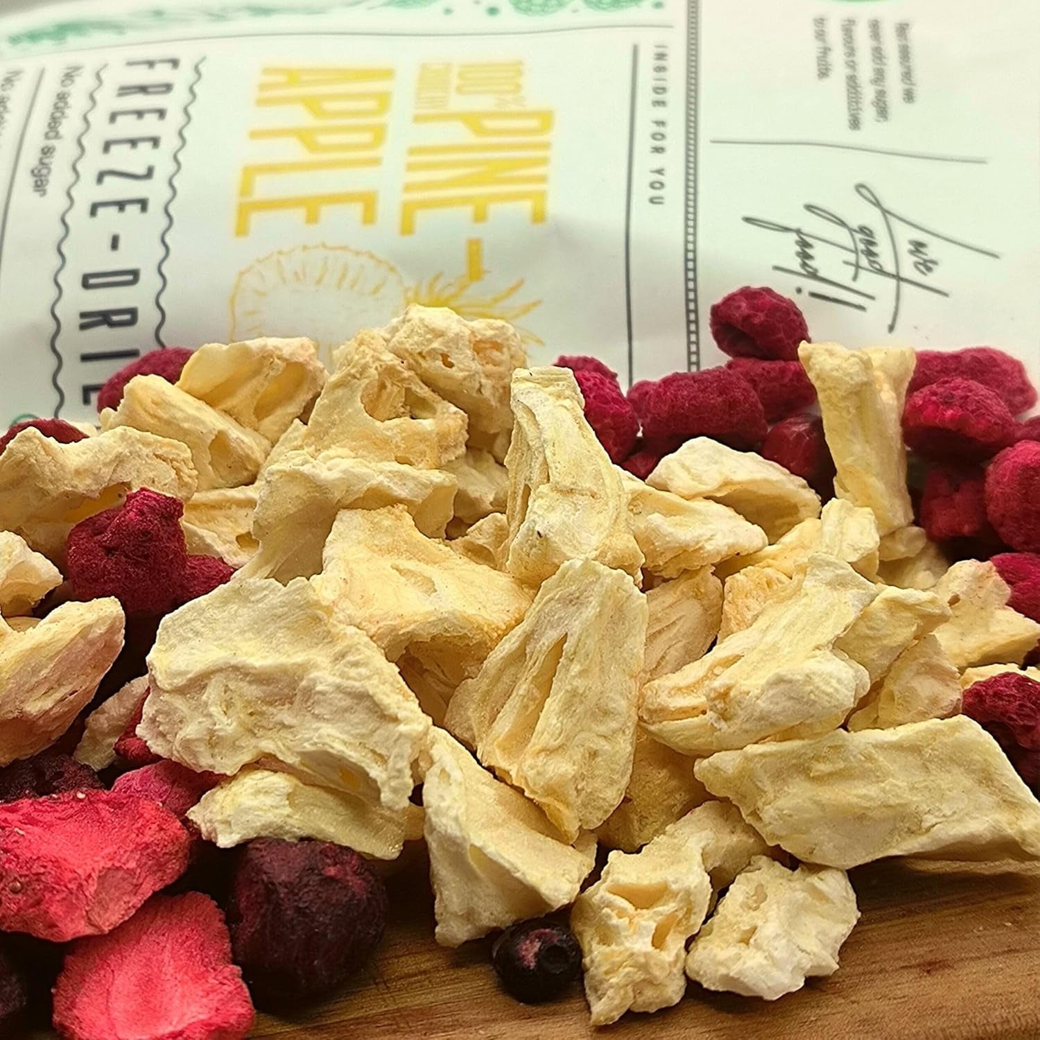 Gevriesdroogd fruit | Ananas 100% puur Gevriesdroogd fruit Gevriesdroogde ananas | Gevriesdroogd fruit zonder toegevoegde suiker | Krokante gevriesdroogde ananas - aromatisch - heerlijk ZingyZoo Gedroogde producten Naty Shop