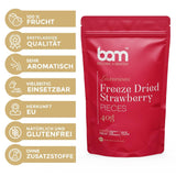 Gevriesdroogd fruit BAM, 40 gram, natuurlijk fruit, perfecte desserts, rijke smaak (aardbei) Gedroogde producten Naty Shop