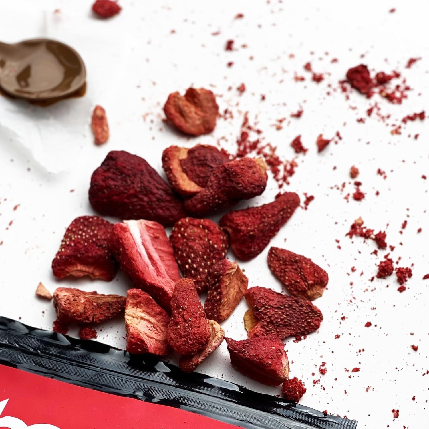 Gevriesdroogd fruit BAM, 40 gram, natuurlijk fruit, perfecte desserts, rijke smaak (aardbei) Gedroogde producten Naty Shop