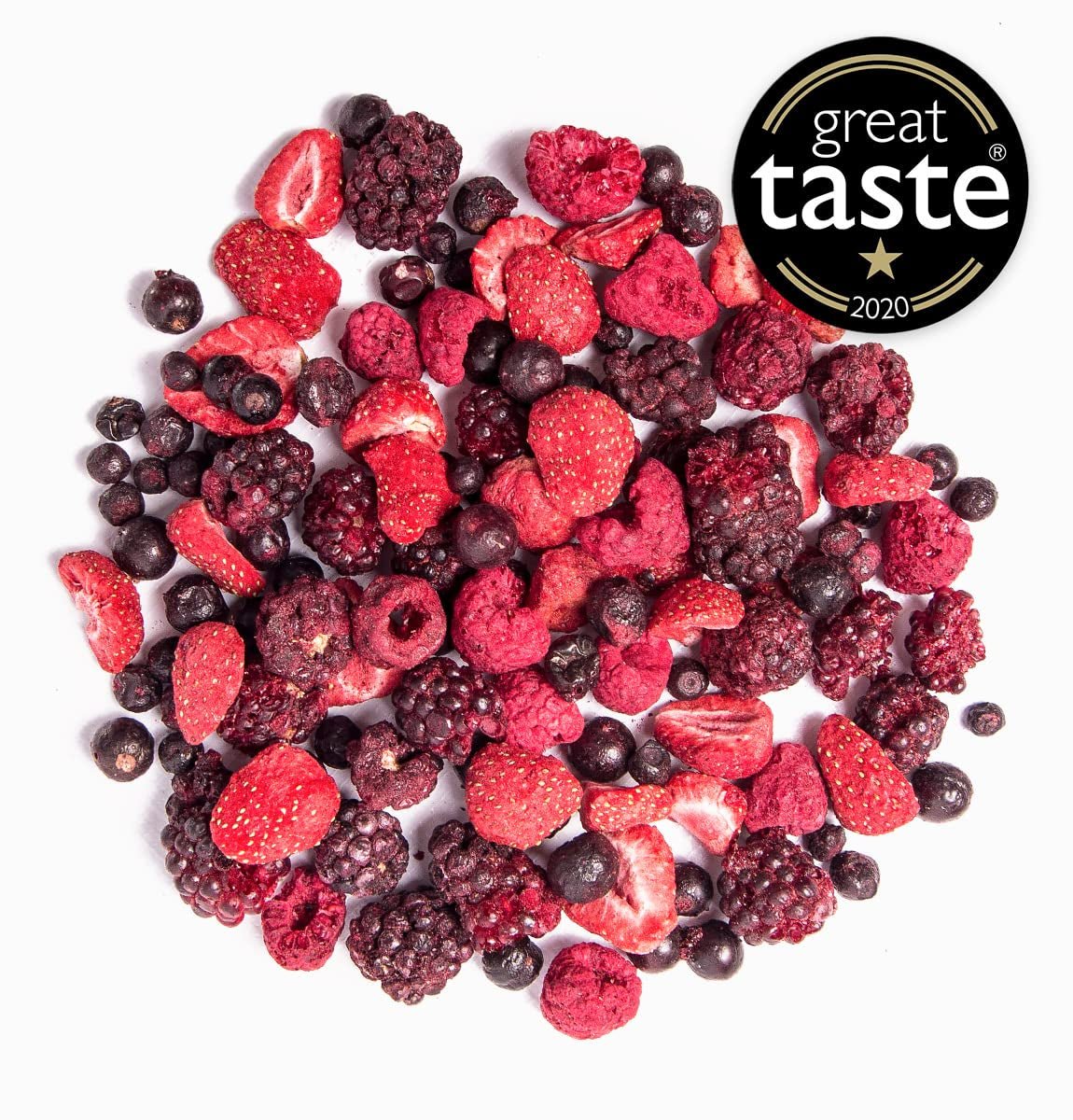Gevriesdroogd fruit BRIX | Natuurlijk mengsel van gedroogde vruchten 80 g | Great Taste Award voor gedroogd fruit | Niet-GMO, glutenvrij, veganistisch, achtergehouden vitamines Naty Shop gedehydrateerde producten